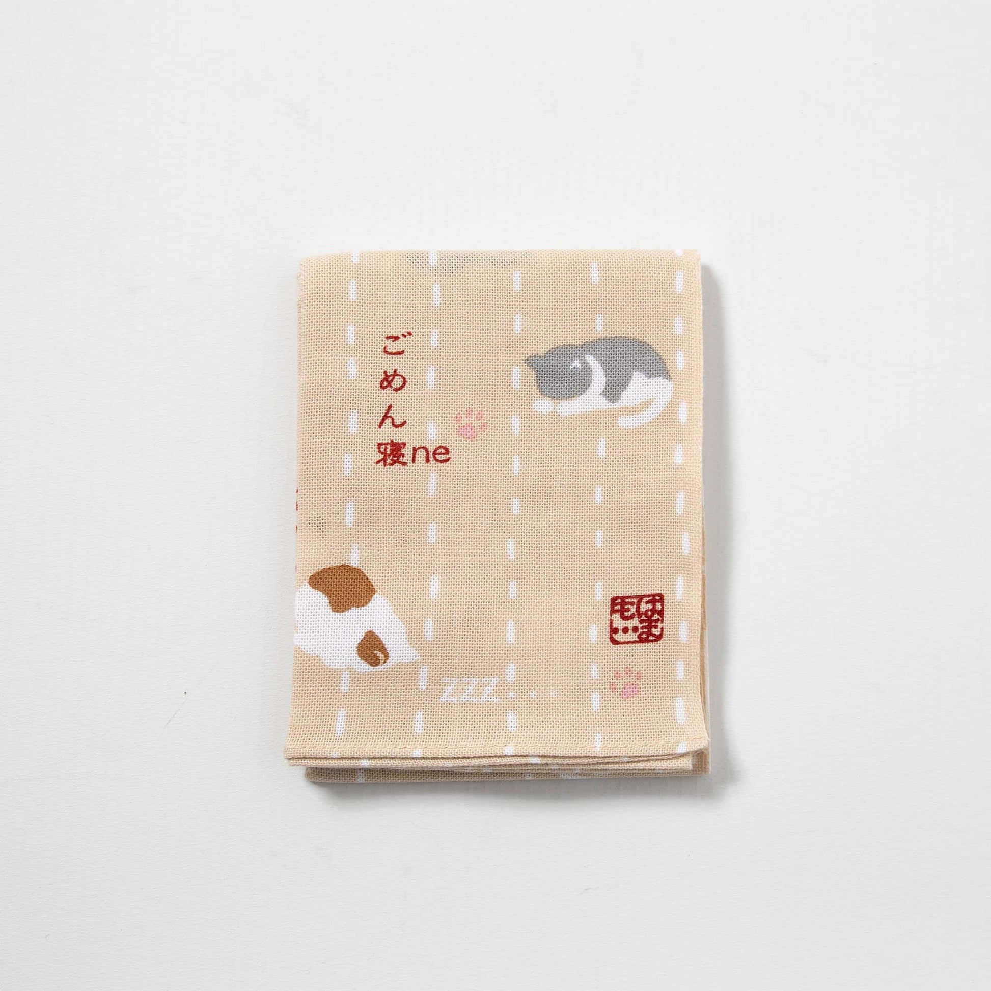 Tenugui Handkerchief - Cat's "Sorry/Sleeping "