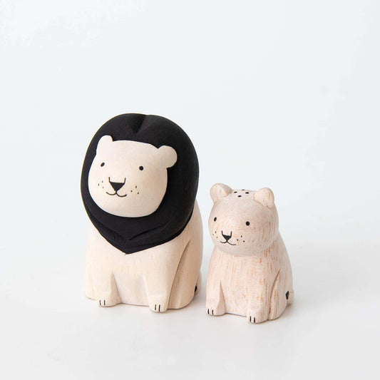 Wooden Animal Oyako - Lion
