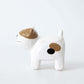 Wooden Animal Card Holder Cat White Brown