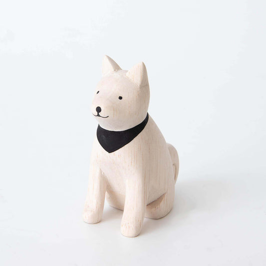 Wooden Animal Akita Dog