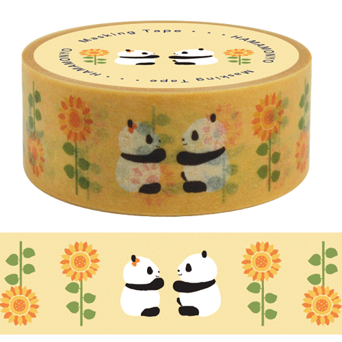 Masking Tape - Panda and Sunflowers