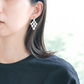 Argyle Earrings - Ivory x Silver