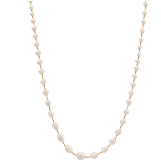 Necklace Sphere Plus 80 glitter - Ivory x Gold