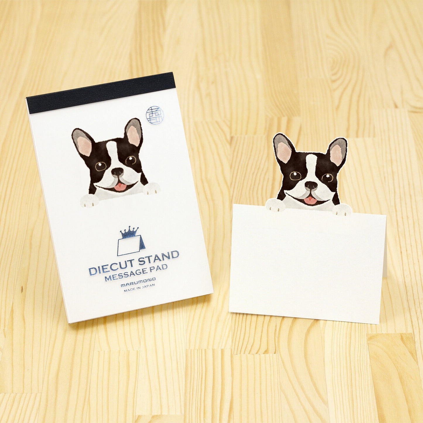 Japanese Die-Cut Pop-Up Memo Pad – French Bulldog | Cute Dog Memo Pad