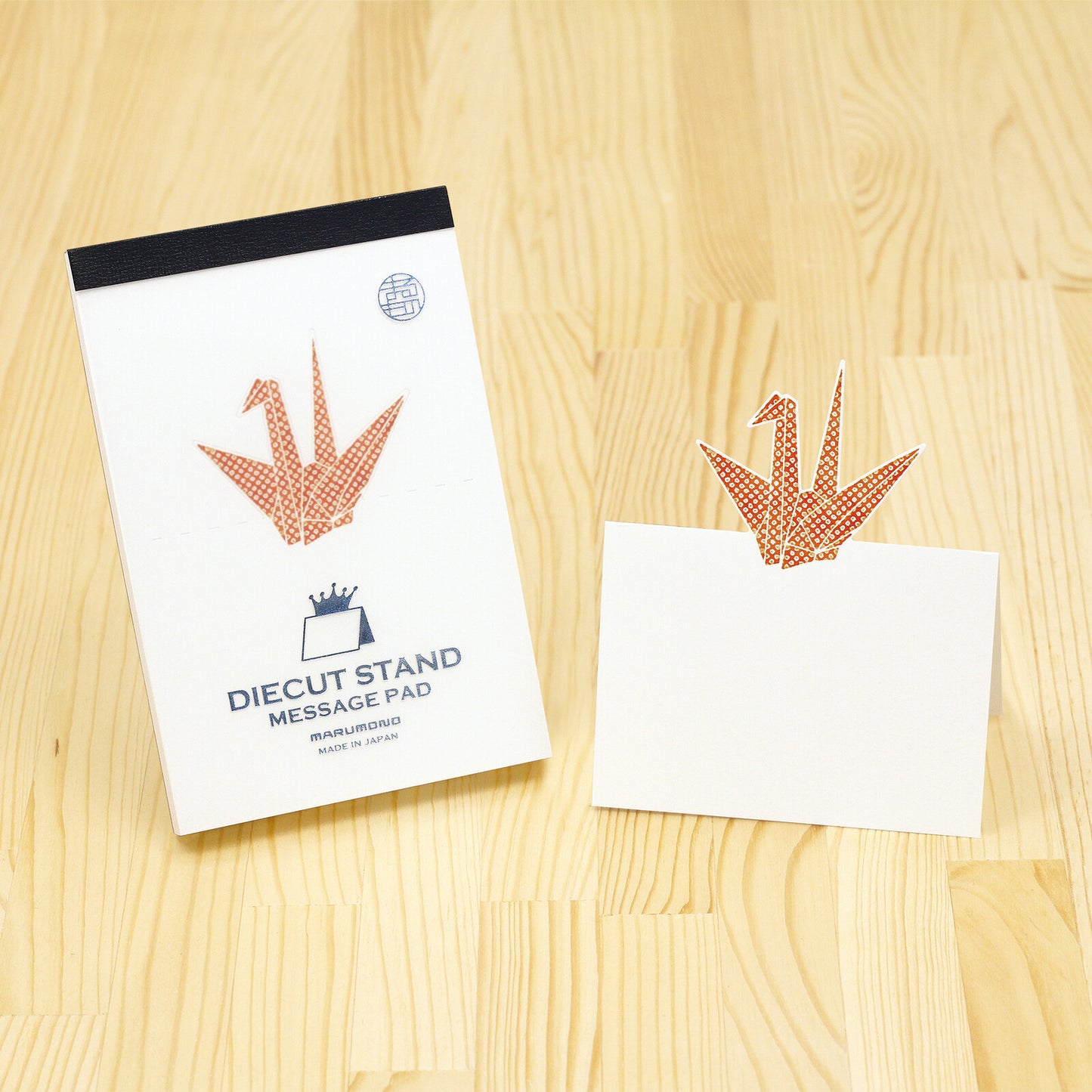 Japanese Die-Cut Pop-Up Memo Pad – Origami Crane | Japanese Paper Stationery