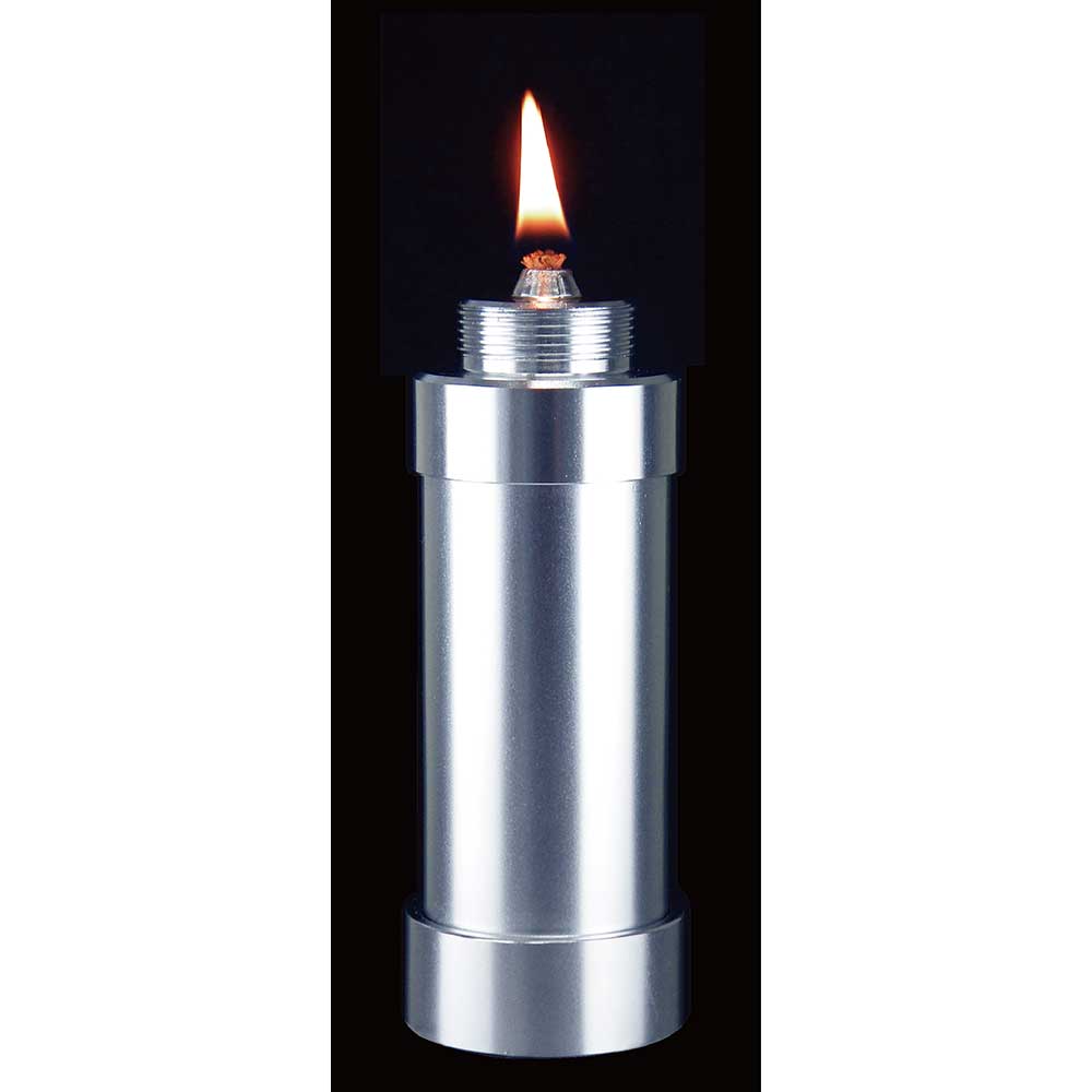 Mini Portable Silver-Finished Brass Oil Lamp - Large