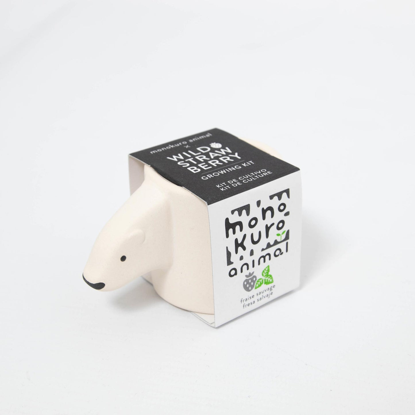 Monokuro Animals Polar Bear - Wild Strawberry Growing Kit