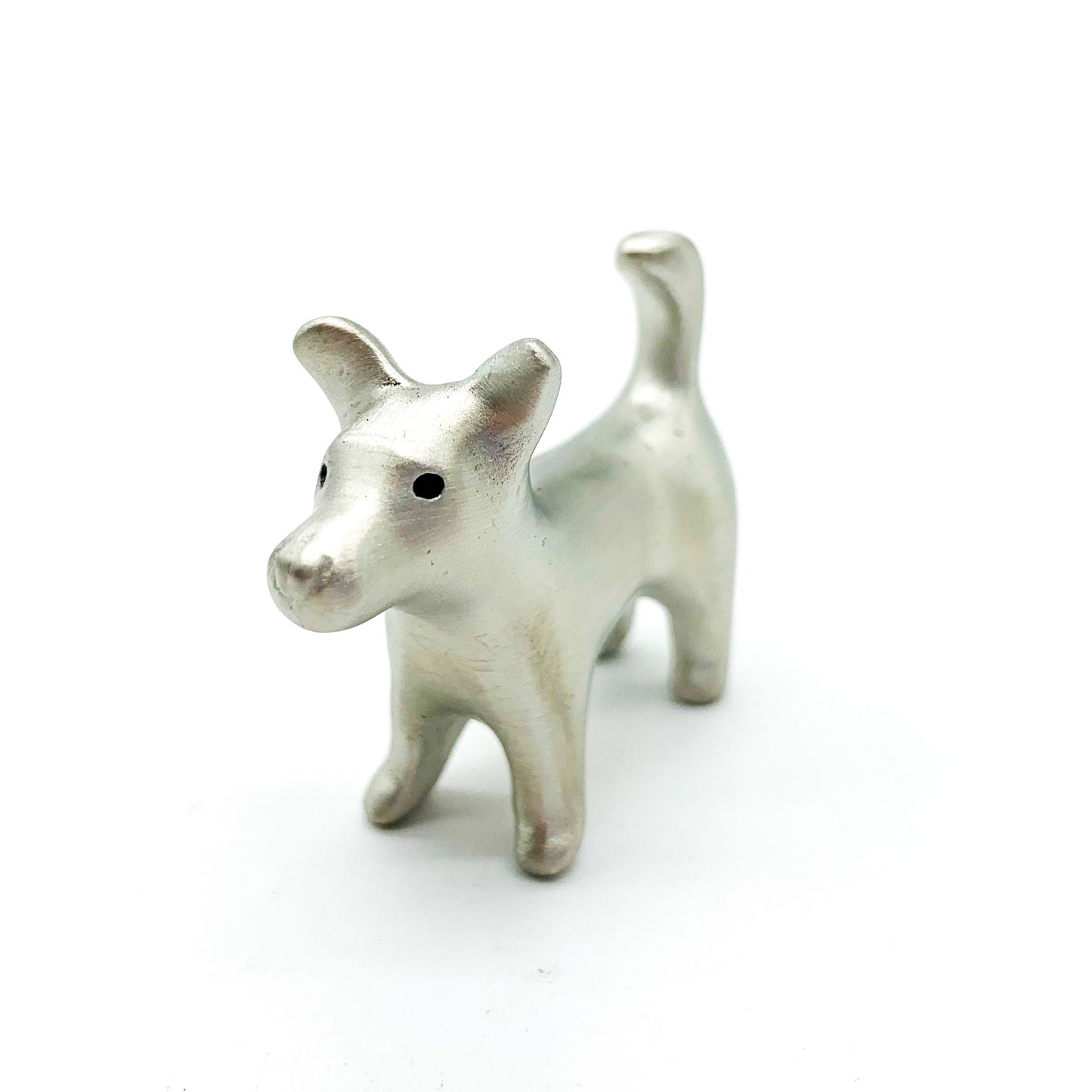 Silver Dog Figurine